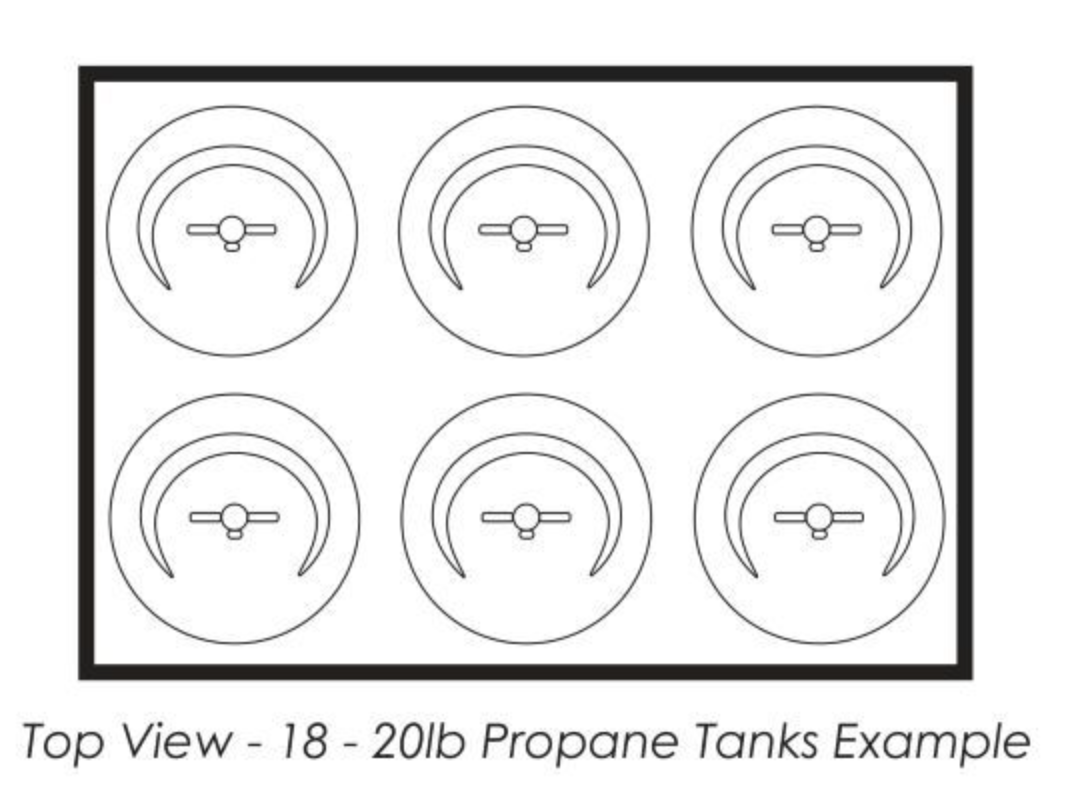 18-Tank Propane Storage Cage (For 20 Lb Tanks)