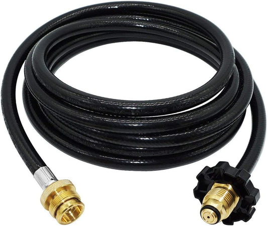 12 Ft Propane Hose with Dual-Stage Regulator for Standard P.O.L Tank Connection, 1/2 in Female Flare Fitting